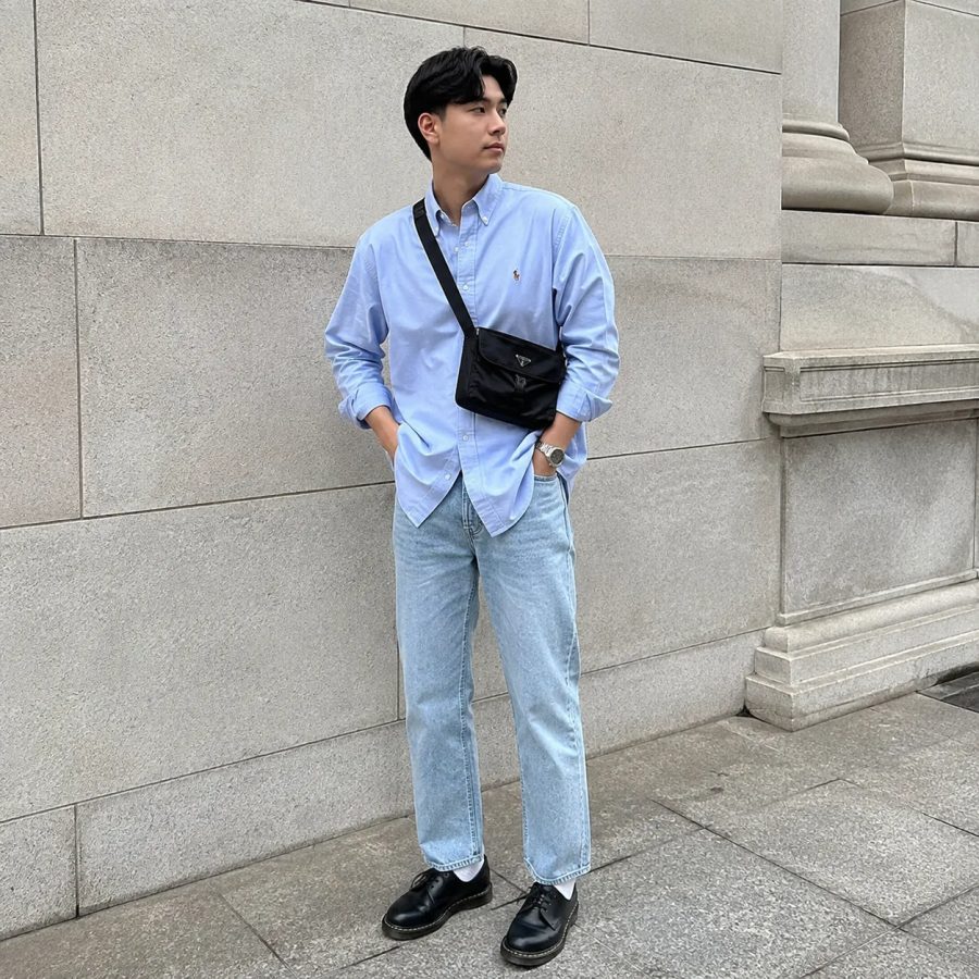 스마트 캐주얼. 옥스포드 셔츠 하나면 충분한 날 🔵 전부 태그해뒀어요